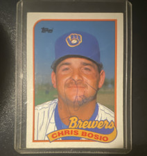 Topps 1989 Chris Bosio #311 Milwaukee Brewers Baseball Card Autographed 