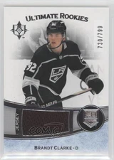 2022 Upper Deck Ultimate Collection Rookies Jersey /799 Brandt Clarke Rookie RC