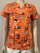 Cherokee, Scrub Top, CK616, PAMS, Halloween, XS, New with tags