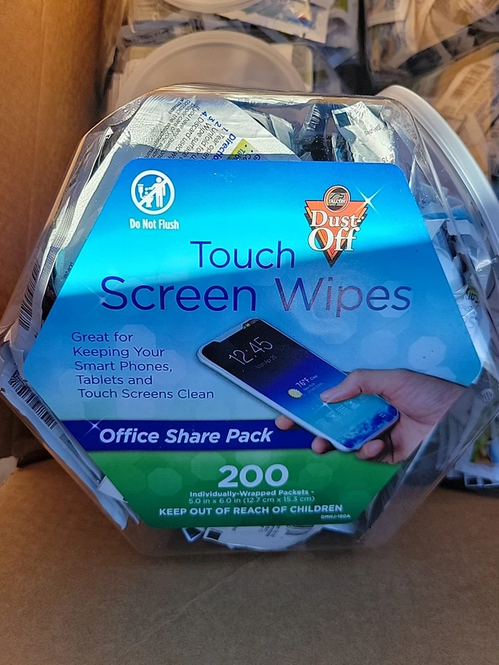 Falcon Touch Screen Wipes (6 Containers) 200/Pack Office Share Pack Dust-Off (M1 - Image 2 of 4