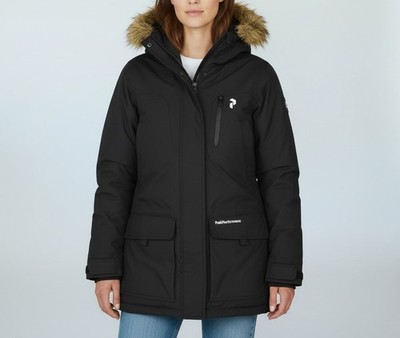 PEAK PERFORMANCE Women's Jacket Parka X SMALL Insulated Zip Fly Coat