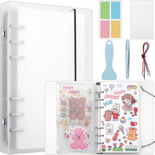 Reusable Sticker Collection Album 100 Sheets Release Paper w/ Tools