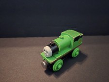 Thomas Railway Percy Wooden Train 1992 Flat Mag Staples, PRE-OWNED