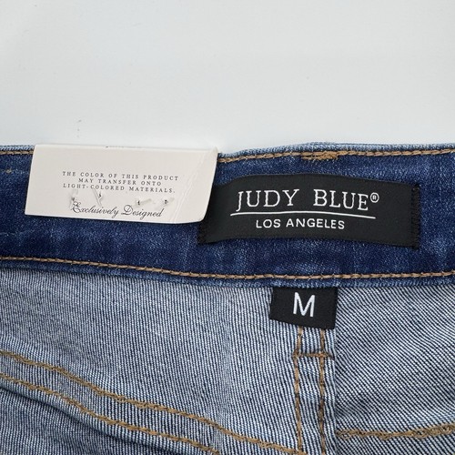 Judy Blue Bloom Women's Size Medium Mid Rise Maternity Jean Denim Shorts Cuffed - Picture 7 of 12
