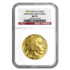 1 oz Gold Buffalo MS-70 NGC (Random Year) 4637.93 per troy oz