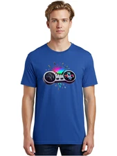 Shattered-Gamepad Mens Graphic Tee, 100% Cotton, Casual Summer Wear