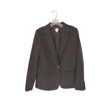 J.Crew One Button Blazer Women's Black Basic Office Work Preppy Academia 8