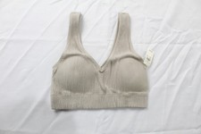 Aerie Women's Superchill Seamless Padded Voop Bralette JL3 Beige Medium NWT