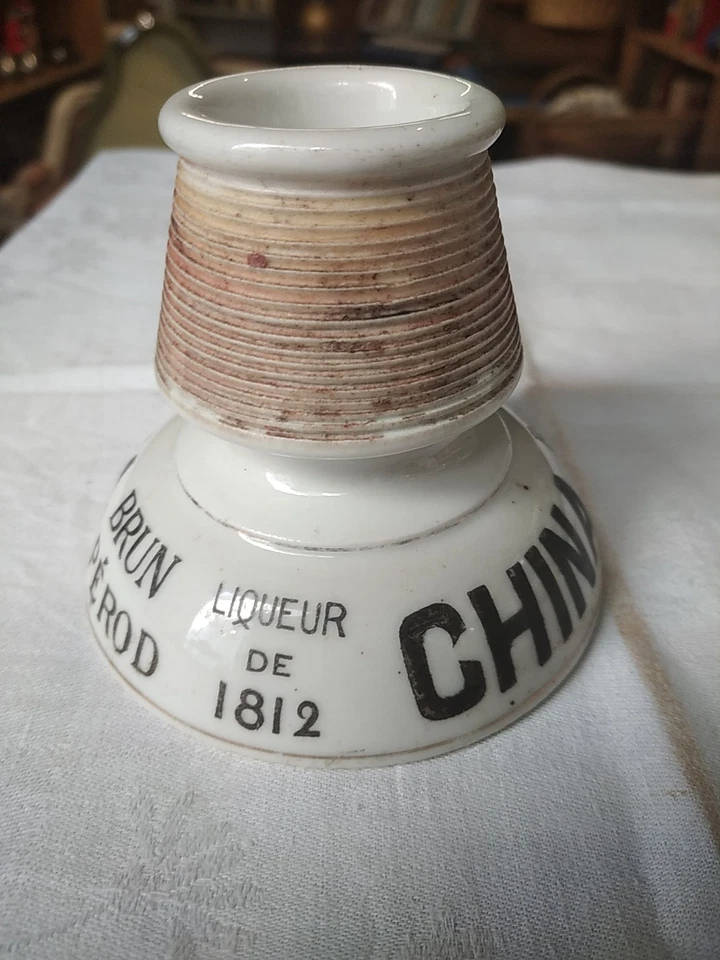 ANCIEN PYROGENE PUBLICITAIRE BAR CAFE BISTROT CHINA BRUN PEROD 1812 - Photo 3/4