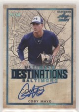 2020 Leaf Ultimate Draft Destinations Platinum Spectrum 25/50 Coby Mayo Auto cf5