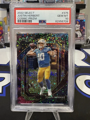 2022 Select Justin Herbert Cosmic Prizm PSA 10