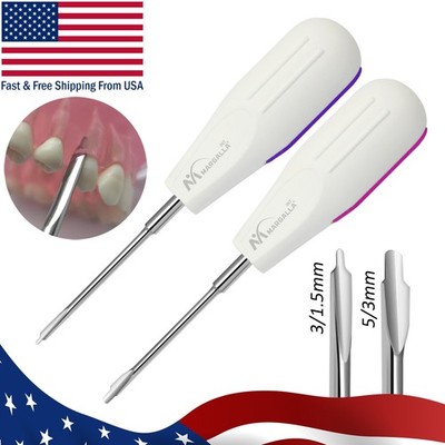 Plastic Handle Dental Luxating Root Tip Extraction Elevators Dual Edge Straight