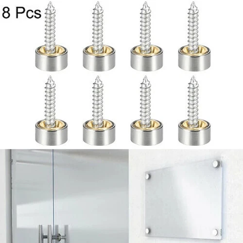 Garden Home Screws Mirror Brushed 23mm Advertising Decorative Fasteners - Picture 6 of 17