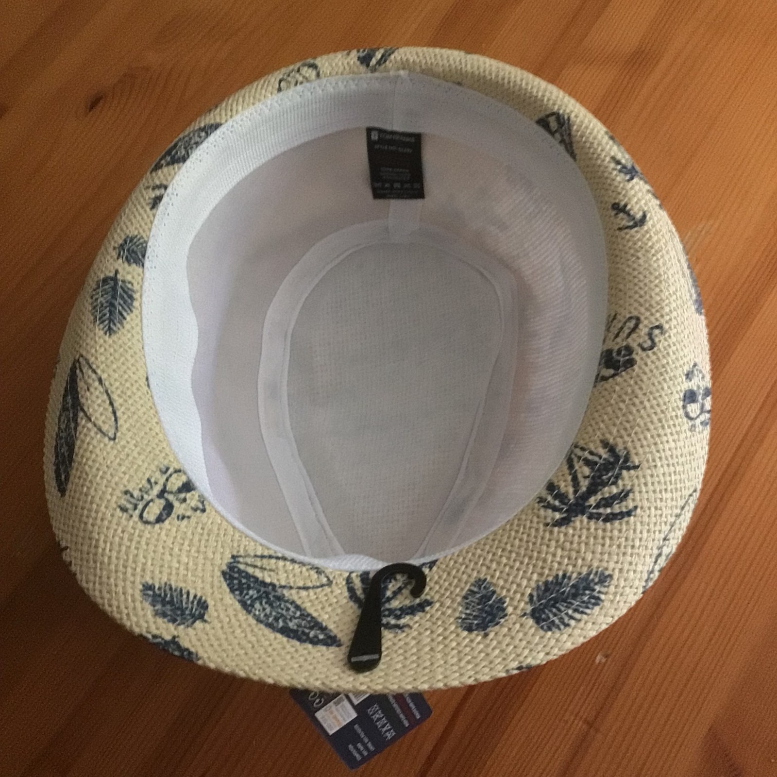 New With Tags; Tom Franks, Men's Surf Theme, Printed Straw Sun Hat, Size L / XL