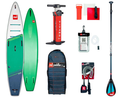 Red Paddle Co 13.2' VOYAGER Touring Stand Up Paddle iSUP Board Carbon Paddel