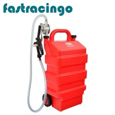 For Diesel Gasoline Red 16 Gallon Portable Fuel Tank 2.8 Gpm Manual Pump