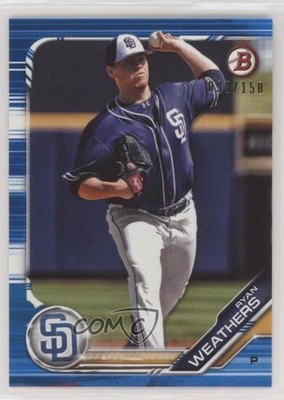 2019 Bowman Draft Blue 95/150 Ryan Weathers #BD-107 0oz9