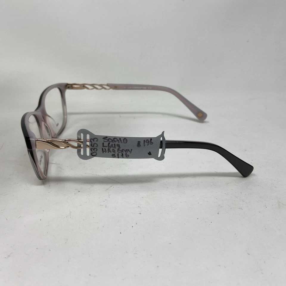 LIZ CLAIBORNE EYEWEAR L648 HAQ 51-16-135 GRAY PINK FLEX HINGE EYEGLASSES +H43 - Image 2 of 4