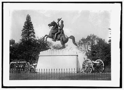 Photo:Jackson Equestrian Statue with Cannons c1909-1919