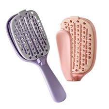 Self Cleaning Hair Brush Foldable Hairstyling Supplies Anti-Static Massage Comb