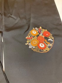 Japanese Vintage Haori Kimono Black Floral Traditional Jacket