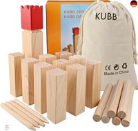 Goldge Kubb Wikingerschach Spiel Wikinger Schach Holz Holzfiguren Wurfspiel