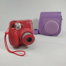 FujiFilm Instax Mini 7S Brick Red Instant Camera With Purple Camera Case Tested