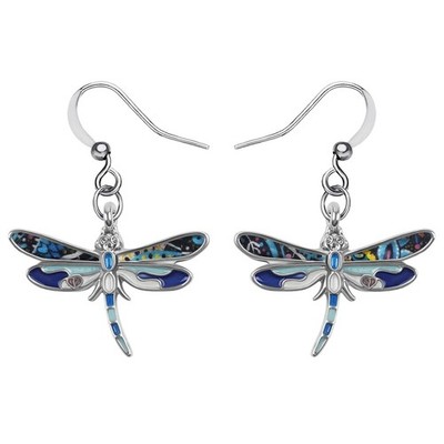 Alloy Cute Dragonfly Earrings Dangle Dragonfly Gifts for Women Fashion Summ - 04