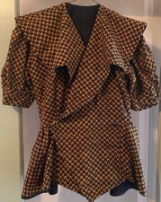 African Print Wrap around Button Blouse One Size