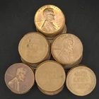 1953 S Wheat Penny Roll 50 Coins AU XF UNC Mixed Condition Vintage Coins