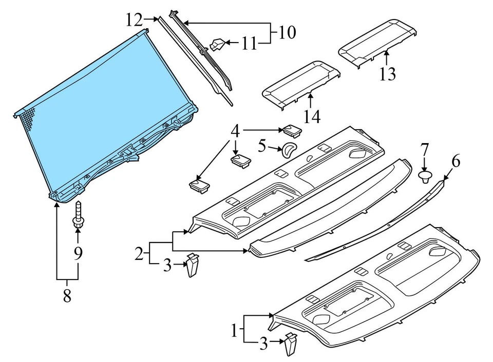 AUDI S6 2013-2017 - Parasol eléctrico trasero 4G5861325C Foto 4 de 4