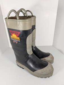 Servus FireBreaker Black Grey Fighting-Weight Firefighter Boots Mens 11M USA