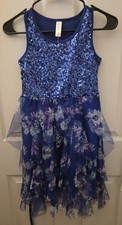 MWT Justice Sleeveless Dress Sequin Navy Blue Girls Sz 10