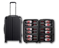 Wine Bottle Suitcase Holds 10 Standard 750 ML Size Bottles