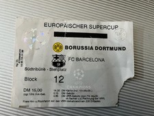 Ticket Eintrittskarte Finale UEFA Supercup  1997 Dortmund - FC Barcelona