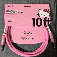 Fender x Hello Kitty Instrument Cable 10ft 3m Guitar Bass S S pink E821