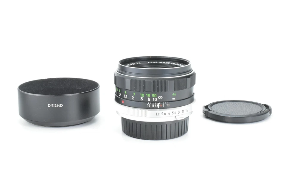 [Near MINT/Hood] Minolta MC Rokkor - pf 50mm f/1.7 MF Lens from Japan - Image 2 of 4