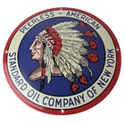 Vintage Peerless American Sign - Porcelain Standard Oil NY Advertising Gas Sign