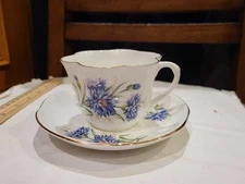 Vintage Crown Staffordfshire Fine Bone China Tea Cup & Saucer England!