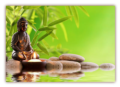 XXL Poster 100 x 70cm Feng Shui Mnch Steine Bambus ruhiges Wasser Flamme  Kerze | eBay.de