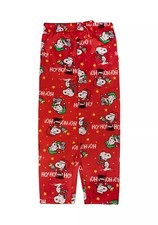 Peanuts Snoopy Woodstock Present Sleep Pants, Red