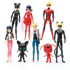 8pcs Miraculous Tales Of Ladybug & Cat Noir Cake Decor Action Figures Toy Gift