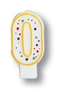 Polka Dot Number 0 Candle - Birthday Party Supplies