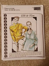 Cutting Line Designs Shirt Blouse Pattern Ebb And Flow XS-XL New FF 