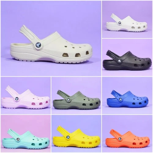 Sandalias clásicas de cocodrilo talla Reino Unido para adultos zuecos ligeros zapatos sin cordones de playa pantuflas - Imagen 4 de 43