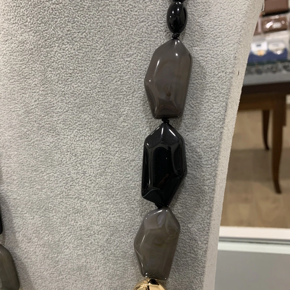 Collana Per Donna In Metallo E Plastica Multicolore Lunga Bigiotteria Sottocosto - Immagine 2 di 4