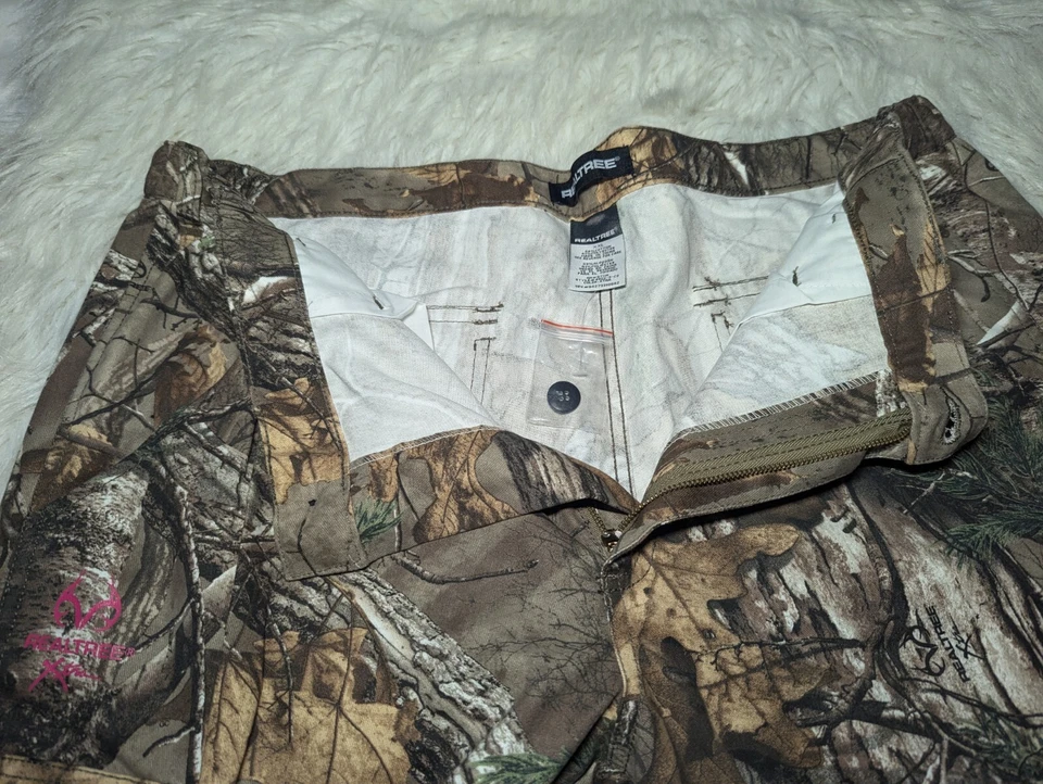 REALTREE Xtra Ladies Women's XXL Brown CAMO Hunting Cargo Pants ELASTIC WAIST - Image 4 of 4