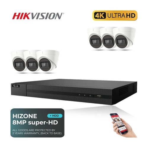 KIT SISTEMA CCTV HIKVISION 8MP HOGAR VISIÓN NOCTURNA EXTERIOR CÁMARA DE SEGURIDAD 4K DVR - Imagen 21 de 30
