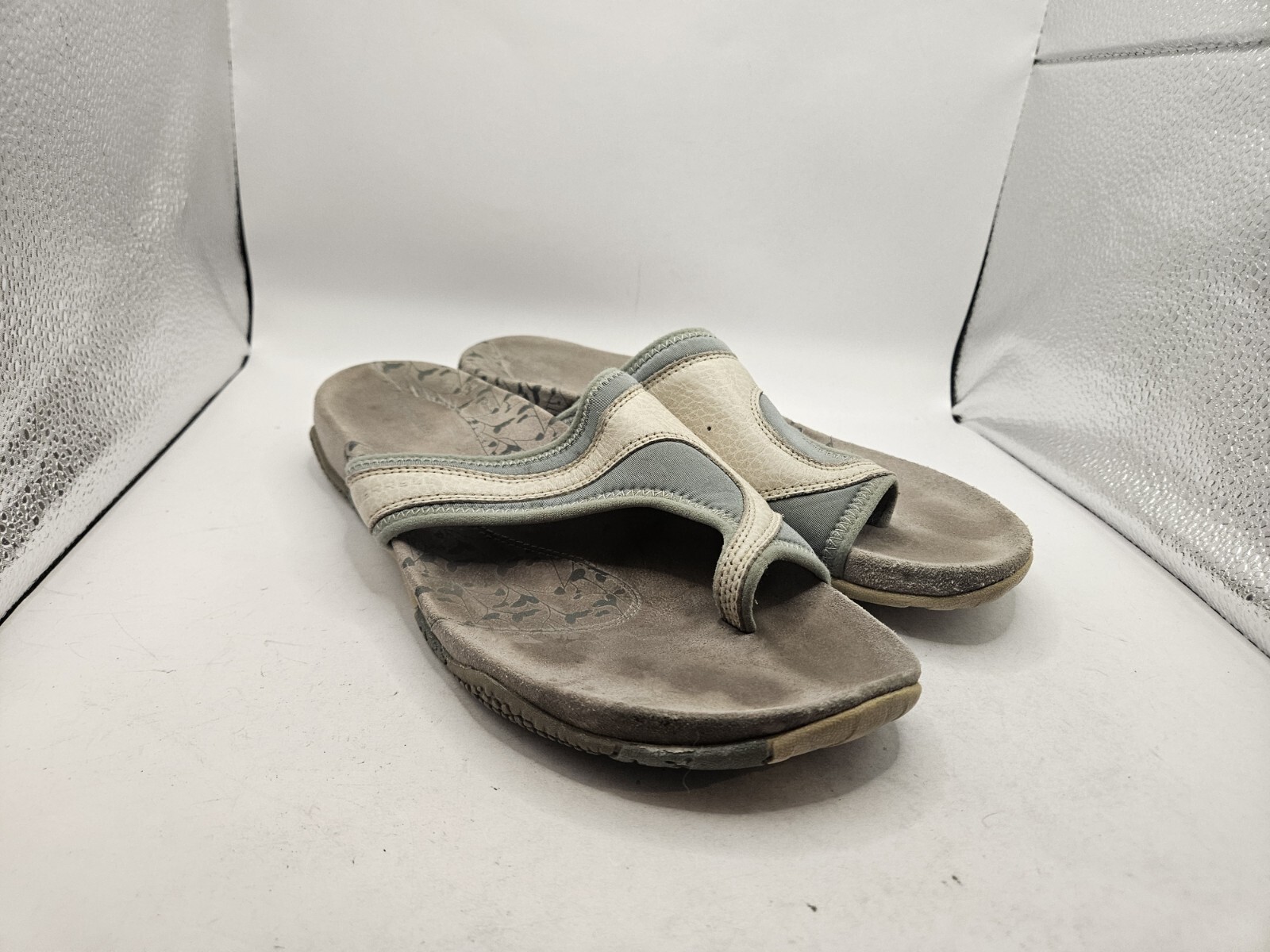 Merrell J36402 sandali donna Genova slide pelle marrone supporto arco plantare taglia 10