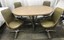 vintage chromcraft dining dinette set table & 4 chairs w/ leaf mcm oval 4 legs